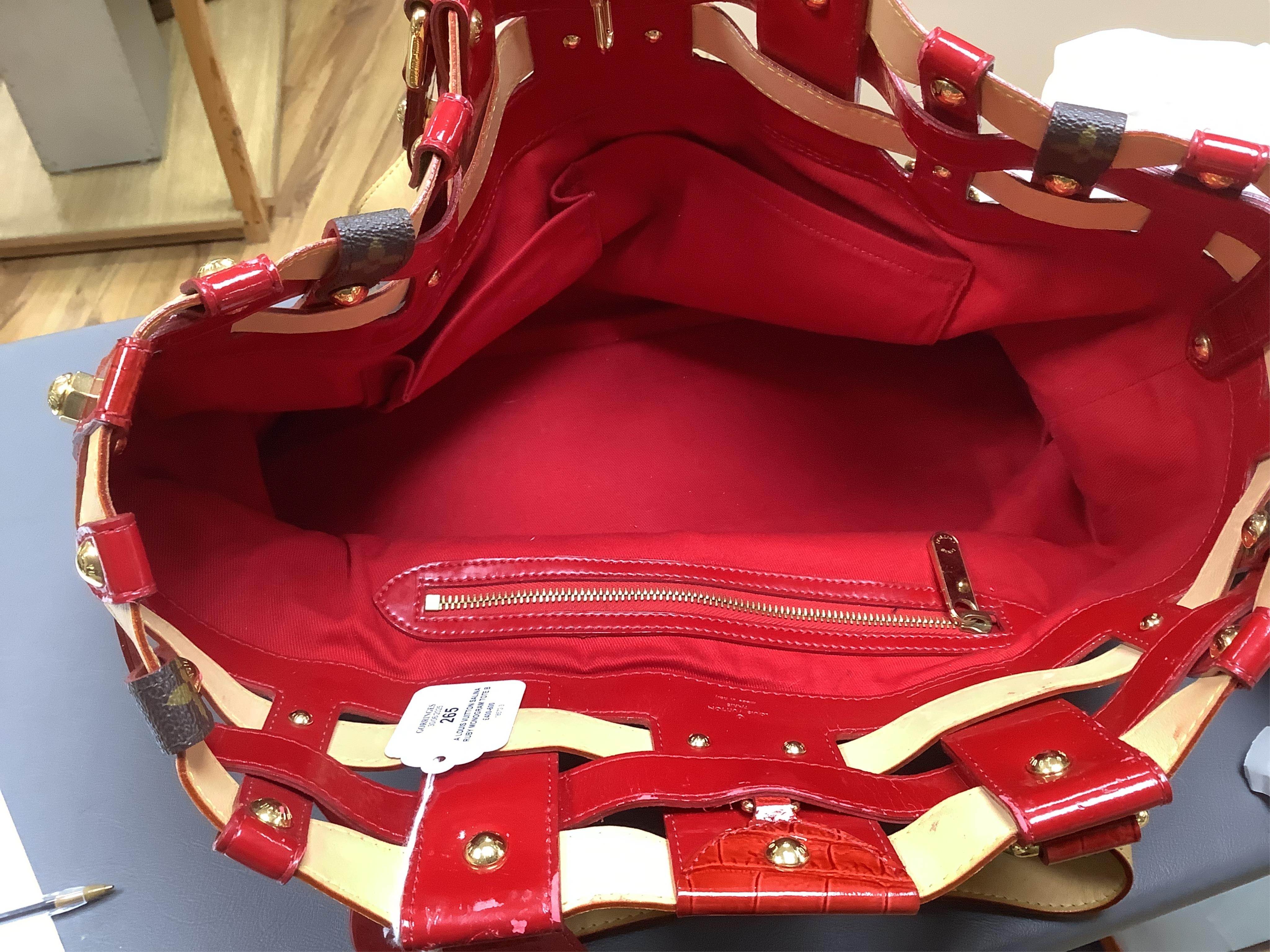 A Louis Vuitton Salina ruby monogram tote bag, numbered RC4077, with dust cover, 44cm wide